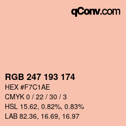 Color code: RGB 247 193 174 | qconv.com