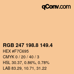 カラーコード: RGB 247 198.8 149.4 | qconv.com