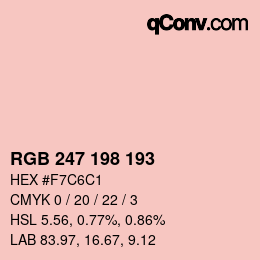 Farbcode: RGB 247 198 193 | qconv.com