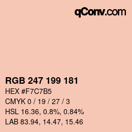 Color code: RGB 247 199 181 | qconv.com