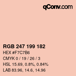 Color code: RGB 247 199 182 | qconv.com