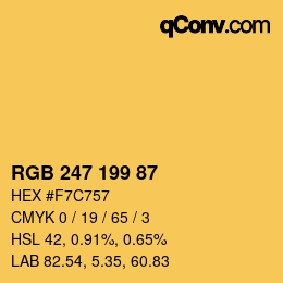颜色代码: RGB 247 199 87 | qconv.com