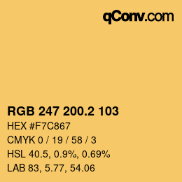 カラーコード: RGB 247 200.2 103 | qconv.com