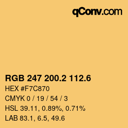 カラーコード: RGB 247 200.2 112.6 | qconv.com