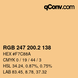 カラーコード: RGB 247 200.2 138 | qconv.com
