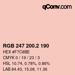 カラーコード: RGB 247 200.2 190 | qconv.com