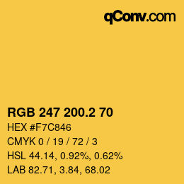 カラーコード: RGB 247 200.2 70 | qconv.com