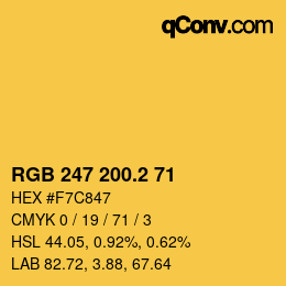 カラーコード: RGB 247 200.2 71 | qconv.com