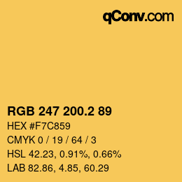 カラーコード: RGB 247 200.2 89 | qconv.com
