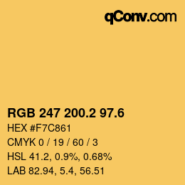 カラーコード: RGB 247 200.2 97.6 | qconv.com