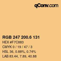 カラーコード: RGB 247 200.6 131 | qconv.com