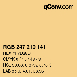 Código de color: RGB 247 210 141 | qconv.com