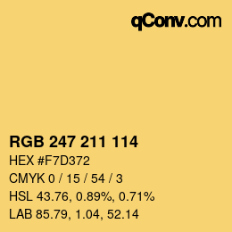 Farbcode: RGB 247 211 114 | qconv.com