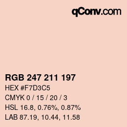 Farbcode: RGB 247 211 197 | qconv.com