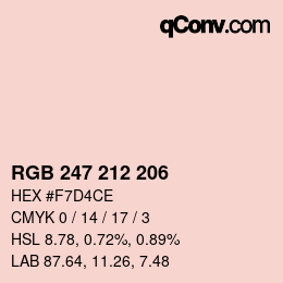 Color code: RGB 247 212 206 | qconv.com