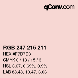 Color code: RGB 247 215 211 | qconv.com