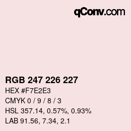 Color code: RGB 247 226 227 | qconv.com