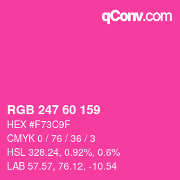颜色代码: RGB 247 60 159 | qconv.com