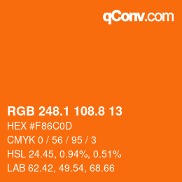 Color code: RGB 248.1 108.8 13 | qconv.com