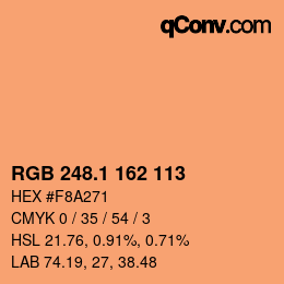 カラーコード: RGB 248.1 162 113 | qconv.com