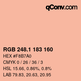 カラーコード: RGB 248.1 183 160 | qconv.com