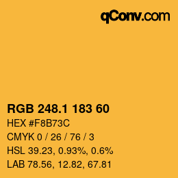 カラーコード: RGB 248.1 183 60 | qconv.com