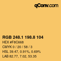Farbcode: RGB 248.1 198.8 104 | qconv.com