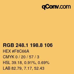 カラーコード: RGB 248.1 198.8 106 | qconv.com