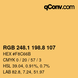 Color code: RGB 248.1 198.8 107 | qconv.com