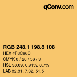 Color code: RGB 248.1 198.8 108 | qconv.com