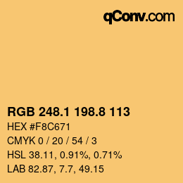 カラーコード: RGB 248.1 198.8 113 | qconv.com