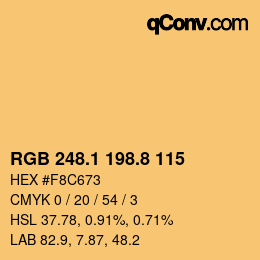 カラーコード: RGB 248.1 198.8 115 | qconv.com