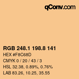 Farbcode: RGB 248.1 198.8 141 | qconv.com