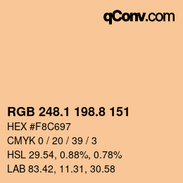 Color code: RGB 248.1 198.8 151 | qconv.com