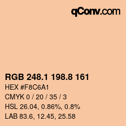 Color code: RGB 248.1 198.8 161 | qconv.com