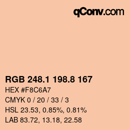 Color code: RGB 248.1 198.8 167 | qconv.com