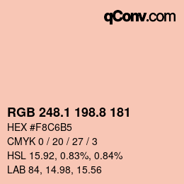 Farbcode: RGB 248.1 198.8 181 | qconv.com