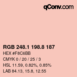 Color code: RGB 248.1 198.8 187 | qconv.com