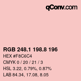 Color code: RGB 248.1 198.8 196 | qconv.com