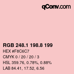 Color code: RGB 248.1 198.8 199 | qconv.com