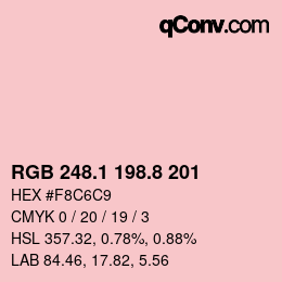 Color code: RGB 248.1 198.8 201 | qconv.com