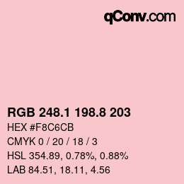 Color code: RGB 248.1 198.8 203 | qconv.com