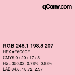 カラーコード: RGB 248.1 198.8 207 | qconv.com