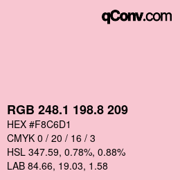 Farbcode: RGB 248.1 198.8 209 | qconv.com
