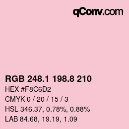 Farbcode: RGB 248.1 198.8 210 | qconv.com