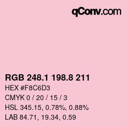 Farbcode: RGB 248.1 198.8 211 | qconv.com