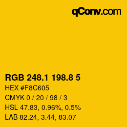 カラーコード: RGB 248.1 198.8 5 | qconv.com
