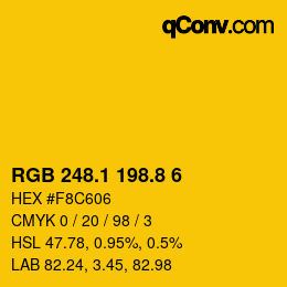 カラーコード: RGB 248.1 198.8 6 | qconv.com