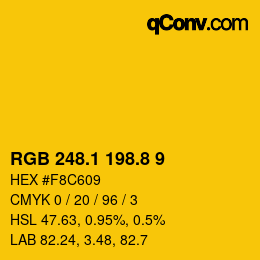 カラーコード: RGB 248.1 198.8 9 | qconv.com
