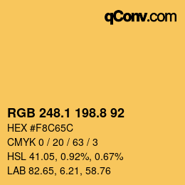 カラーコード: RGB 248.1 198.8 92 | qconv.com